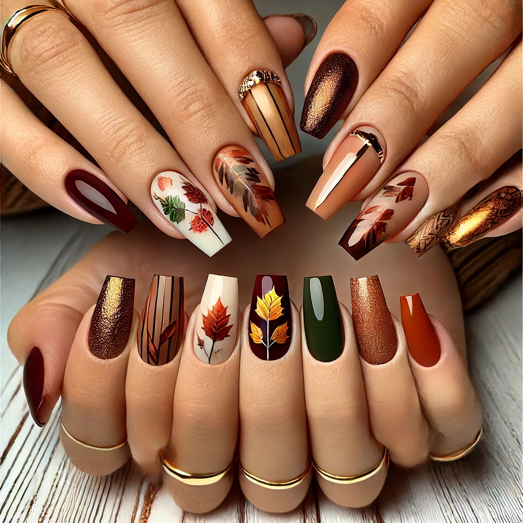 fall nail designs, fall nail colors, fall nail ideas, fall gel nail designs, fall nail art designs, simple fall nail designs