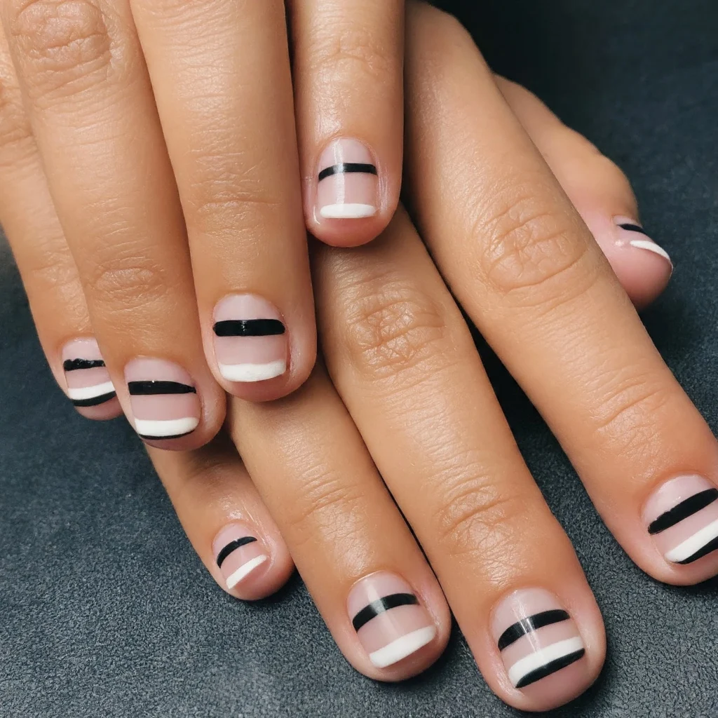 Stripes Nail Designs, simple nail designs, simple winter nails, cute simple nail designs, simple gel nail designs, winter nails 2024 simple