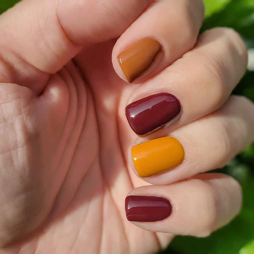 fall nail designs, fall nail colors, fall nail ideas, fall gel nail designs, fall nail art designs, simple fall nail designs