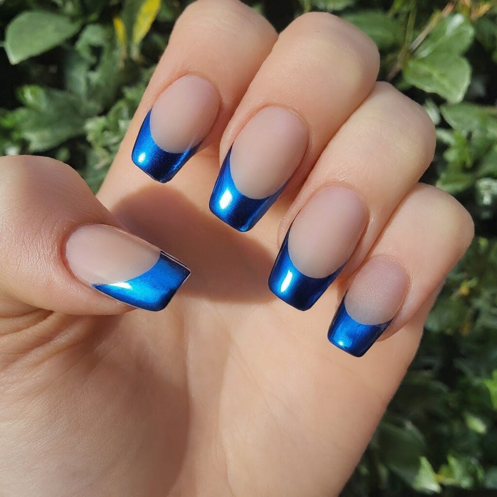 blue winter nail designs,winter blue nail designs,winter gel nail design, winter white nail designs